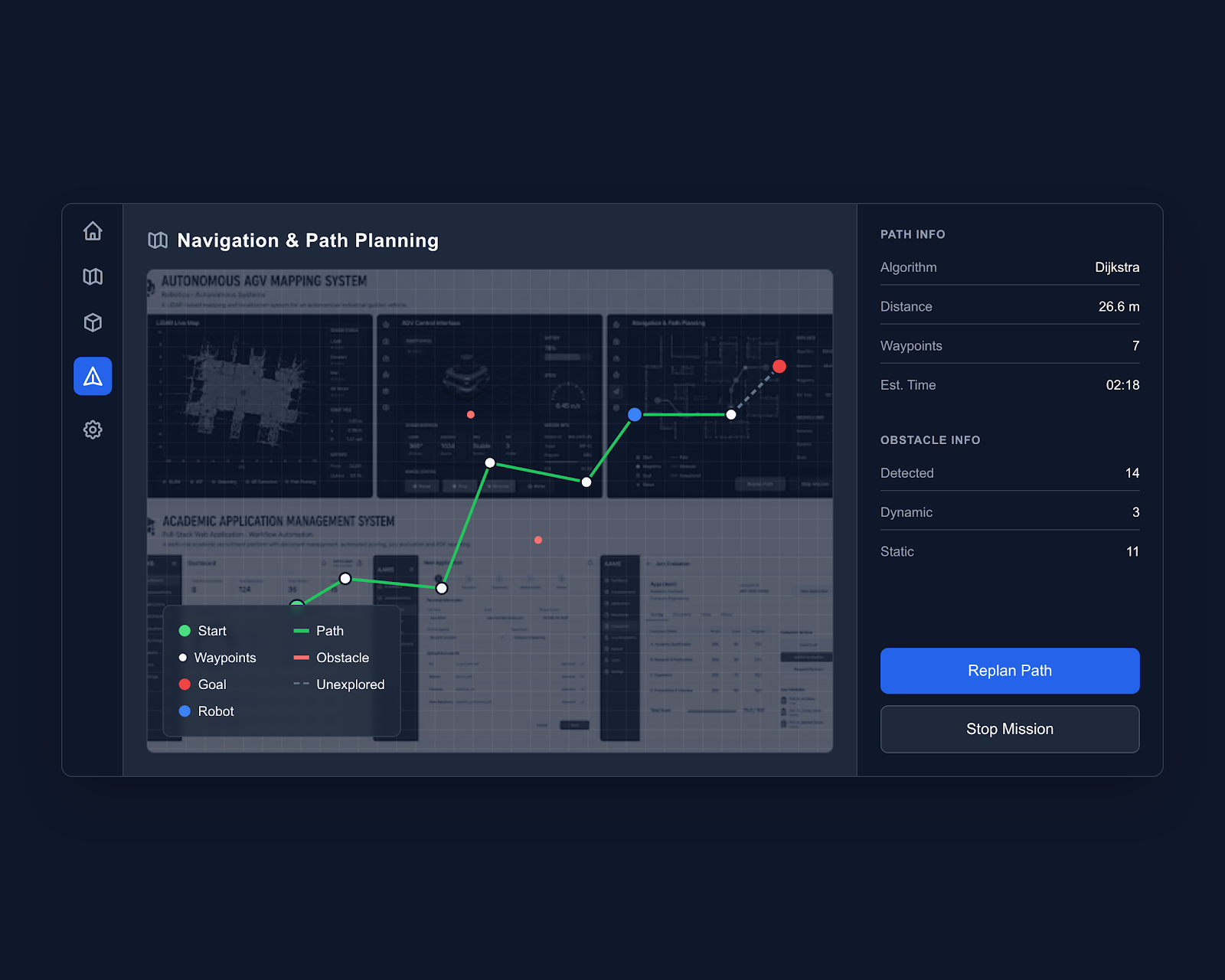 Autonomous AGV Mapping System project screen 1